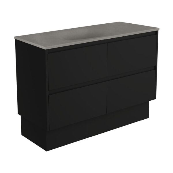 Satori Amato 1200 Satin Black Vanity On Kick, Satin Black Panels