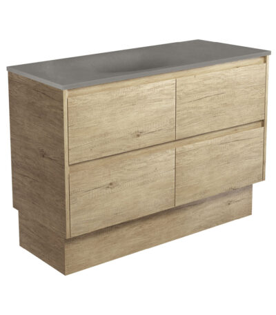 Satori Amato 1200 Scandi Oak Vanity On Kick, Scandi Oak Panels