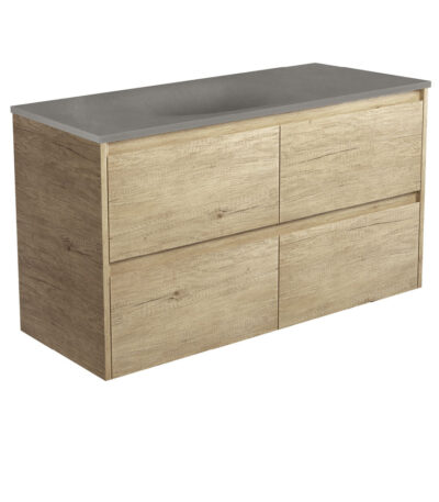 Satori Amato 1200 Scandi Oak Wall-Hung Vanity, Scandi Oak Panels