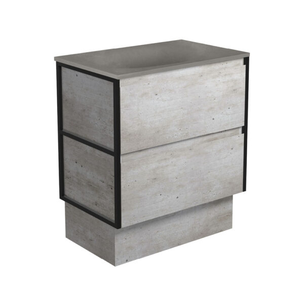 Satori Amato 750 Industrial Vanity On Kick, Matte Black Frames