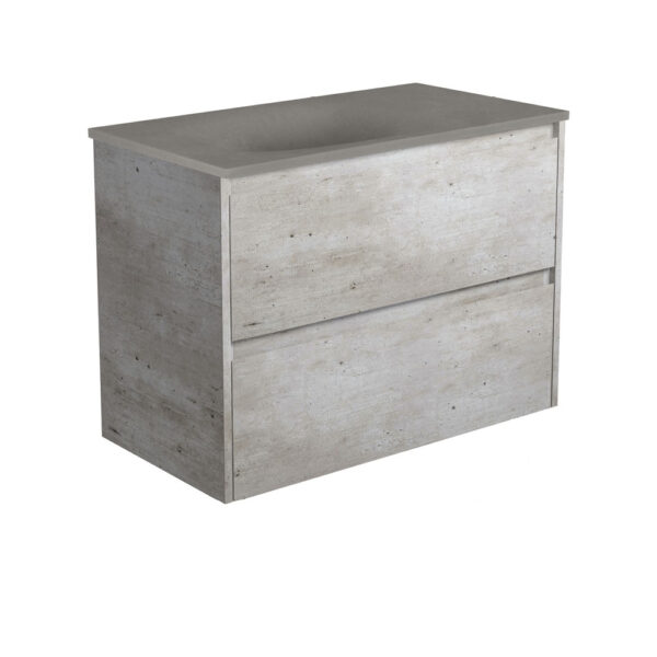 Satori Amato 900 Industrial Wall-Hung Vanity, Industrial Panels