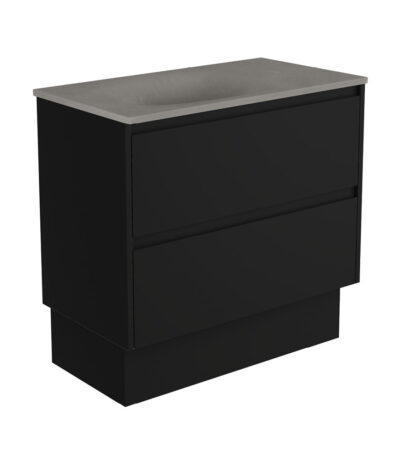 Satori Amato 900 Satin Black Vanity On Kick, Satin Black Panels