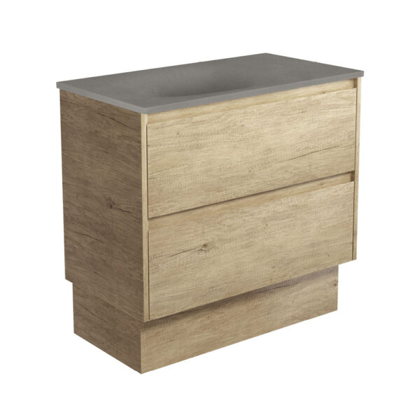 Satori Amato 900 Scandi Oak Vanity On Kick, Scandi Oak Panels