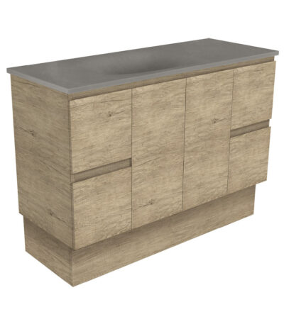 Satori Edge 1200 Scandi Oak Vanity On Kick