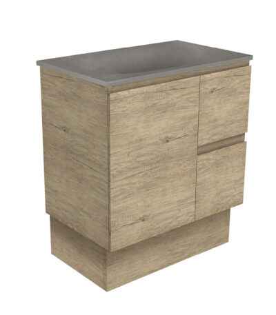 Satori Edge 750 Scandi Oak Vanity On Kick