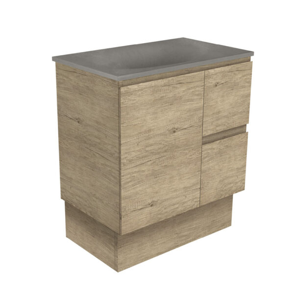 Satori Edge 750 Scandi Oak Vanity On Kick