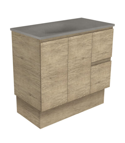 Satori Edge 900 Scandi Oak Vanity On Kick