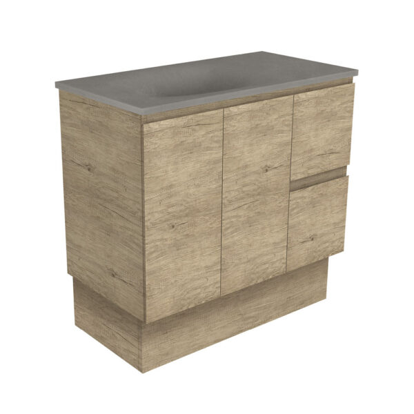 Satori Edge 900 Scandi Oak Vanity On Kick