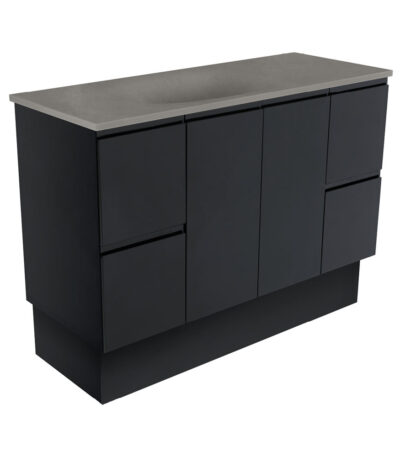 Satori Fingerpull 1200 Satin Black Vanity On Kick