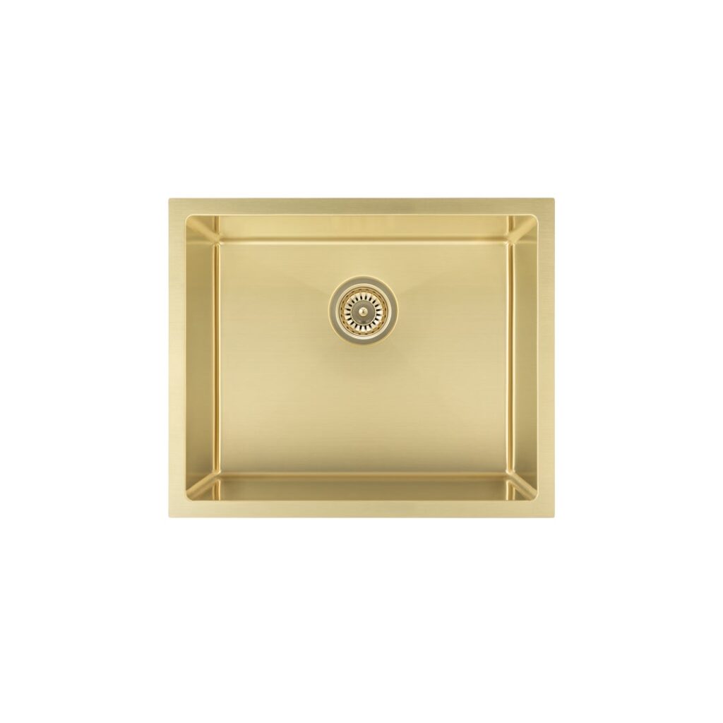 Seba Single Sink 550mm (Deep) - Brushed Brass