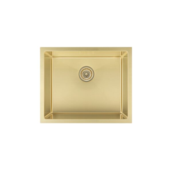 Seba Single Sink 550mm (Deep) - Brushed Brass