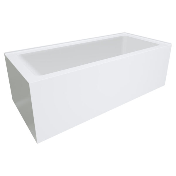 Sentor Left-Hand Acrylic Corner Bath with Overflow, 1650mm