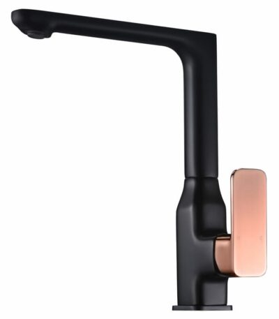 Seto Sink Mixer - Black & Rose Gold Handle | HYB66-101MB-R