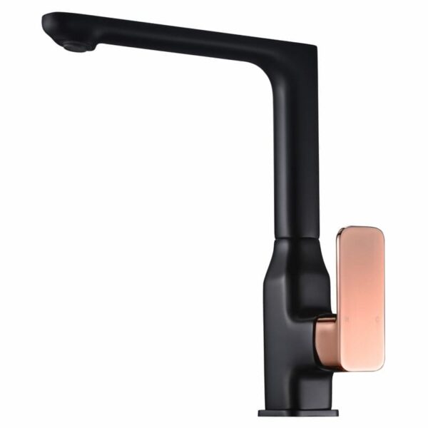 Seto Sink Mixer - Black & Rose Gold Handle | HYB66-101MB-R
