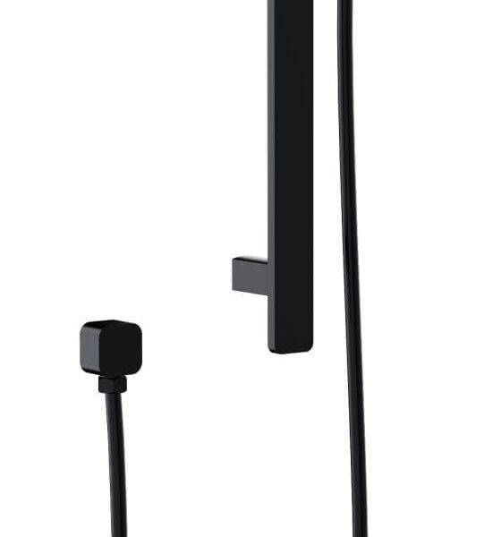 Seto Sliding Shower Rail - Matt Black | HPA66-301-B