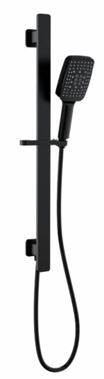Seto Sliding Shower Rail with Integrated Water Inlet - Matt Black | HPA66-301D-B