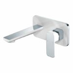Seto Wall Basin Mixer - Chrome & White | HYB66-601CW