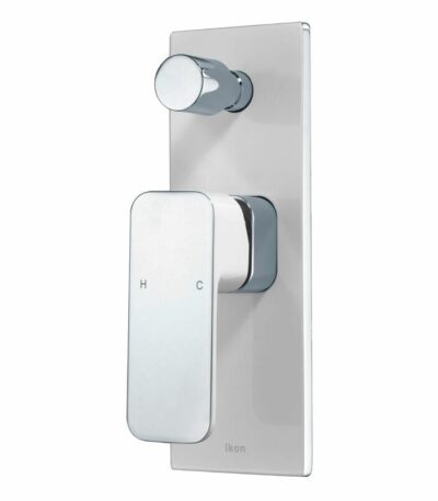 Seto Wall Mixer With Diverter - Chrome & White | HYB66-501CW