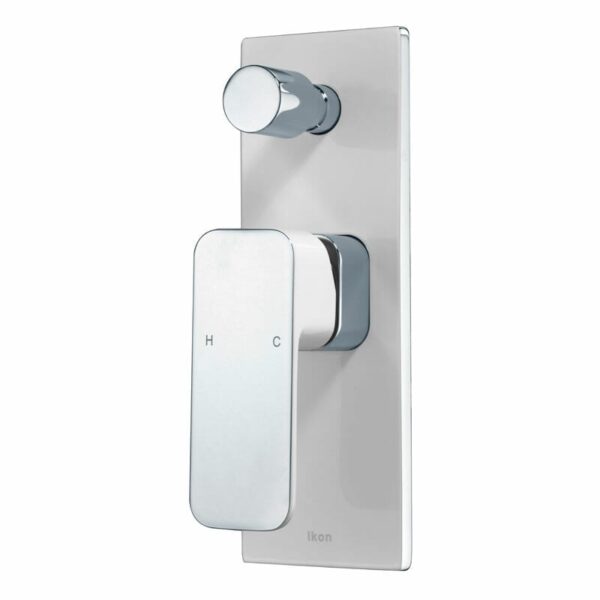Seto Wall Mixer With Diverter - Chrome & White | HYB66-501CW