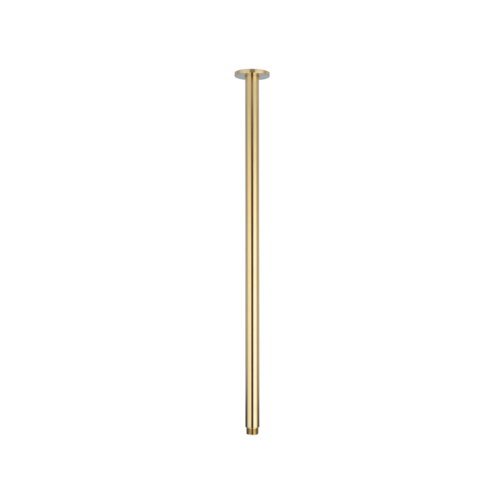 Shower Dropper Extended Round 600mm - Brushed Brass