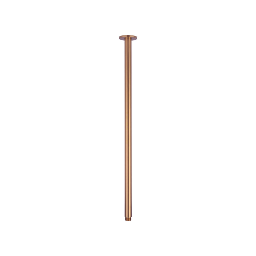 Shower Dropper Extended Round 600mm - Brushed Copper