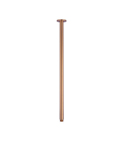 Shower Dropper Extended Round 600mm - Brushed Copper