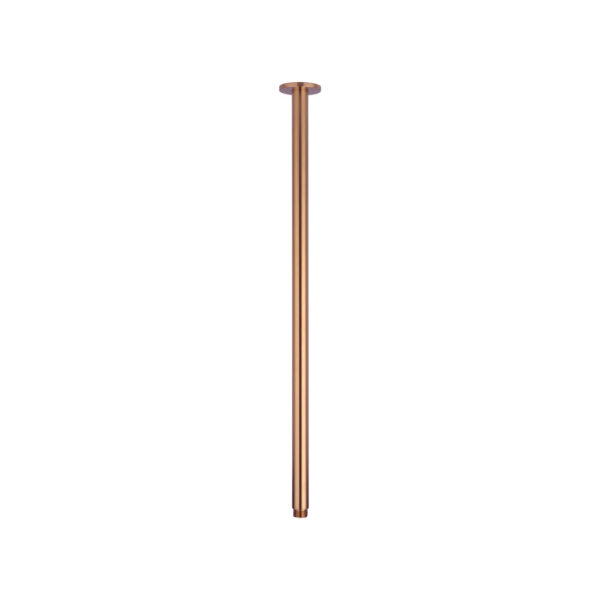 Shower Dropper Extended Round 600mm - Brushed Copper
