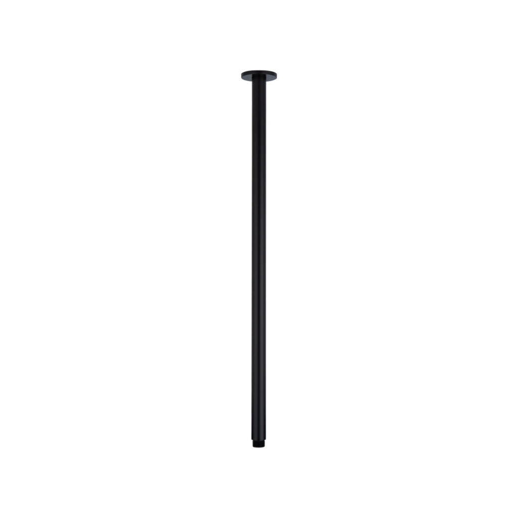 Shower Dropper Extended Round 600mm - Matte Black