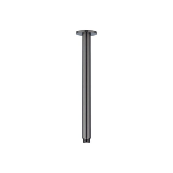 Shower Dropper Round 300mm - Brushed Gunmetal