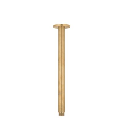 Shower Dropper Round 300mm - Tumbled Aged Brass