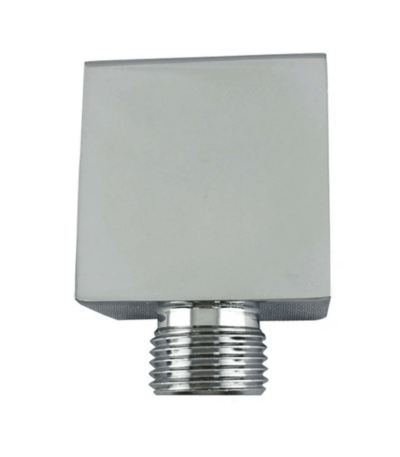 Shower Head Wall Elbow Square Brass Chrome Water Inlet Connector