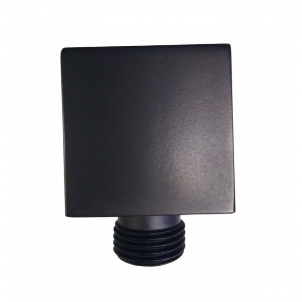 Shower Head Wall Elbow Square Brass Matt Black Water Inlet Connector