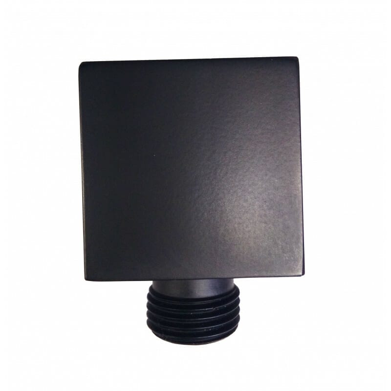 Shower Head Wall Elbow Square Brass Matt Black Water Inlet Connector