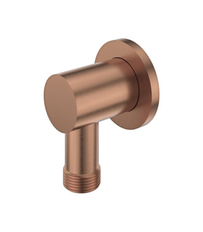 Shower Inlet Elbow with Dual Check Valve, Brushed Copper
