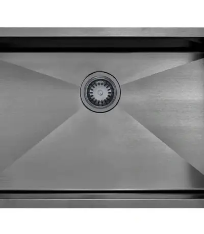 Single Bowl Sink - Gunmetal Black - 650x450x220mm | CJ-SINK-3N-GB