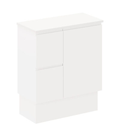 Siska 750mm Ensuite Depth Cabinet on Kick, Left Drawers