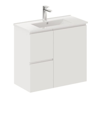 Siska Slim 750 Wall-Hung Vanity, Left Drawers