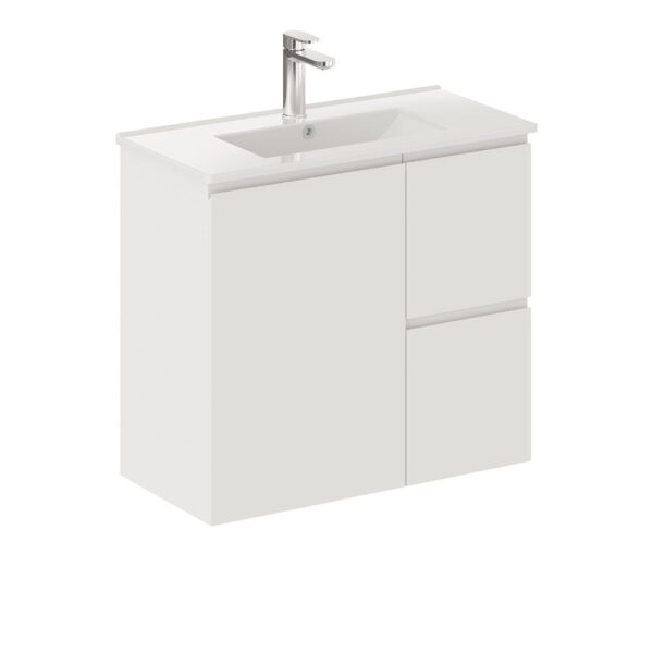 Siska Slim 750 Wall-Hung Vanity, Right Drawers