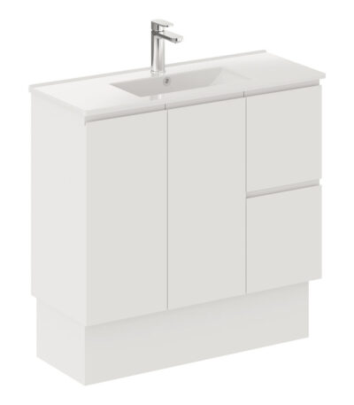 Siska Slim 900 Vanity on Kickboard, Right Drawers