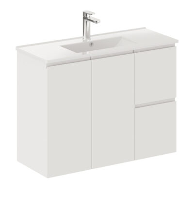 Siska Slim 900 Wall-Hung Vanity, Right Drawers