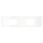 Snowflake Solid Surface Top, Rectangular Full Depth with Double Undermount Basin Hole & Tap Holes, 1800mm