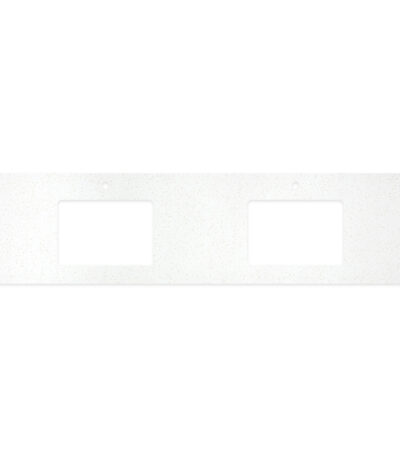 Snowflake Solid Surface Top, Rectangular Full Depth with Double Undermount Basin Hole & Tap Holes, 1800mm