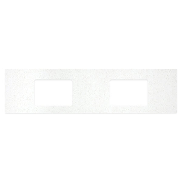 Snowflake Solid Surface Top, Rectangular Full Depth with Double Undermount Basin Holes, 1800mm