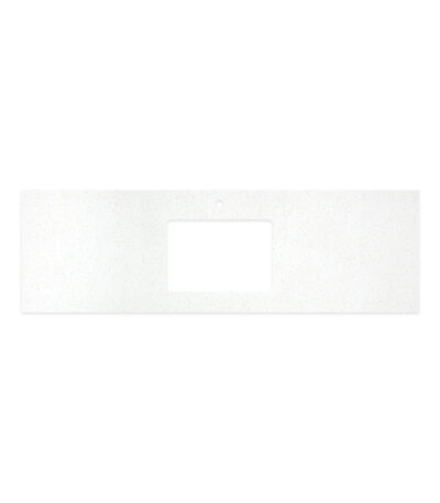 Snowflake Solid Surface Top, Rectangular Full Depth with Single Undermount Basin Hole & Tap Hole, 1500mm