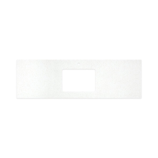 Snowflake Solid Surface Top, Rectangular Full Depth with Single Undermount Basin Hole & Tap Hole, 1500mm