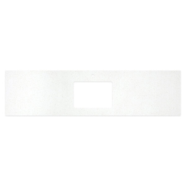 Snowflake Solid Surface Top, Rectangular Full Depth with Single Undermount Basin Hole & Tap Hole, 1800mm