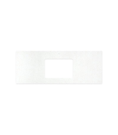Snowflake Solid Surface Top, Rectangular Full Depth with Single Undermount Basin Hole & Tap Hole, 1200mm