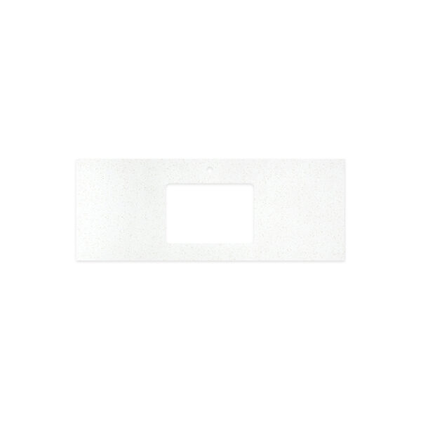 Snowflake Solid Surface Top, Rectangular Full Depth with Single Undermount Basin Hole & Tap Hole, 1200mm