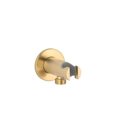 Sola Hand Shower Holder & BP - Brushed Brass
