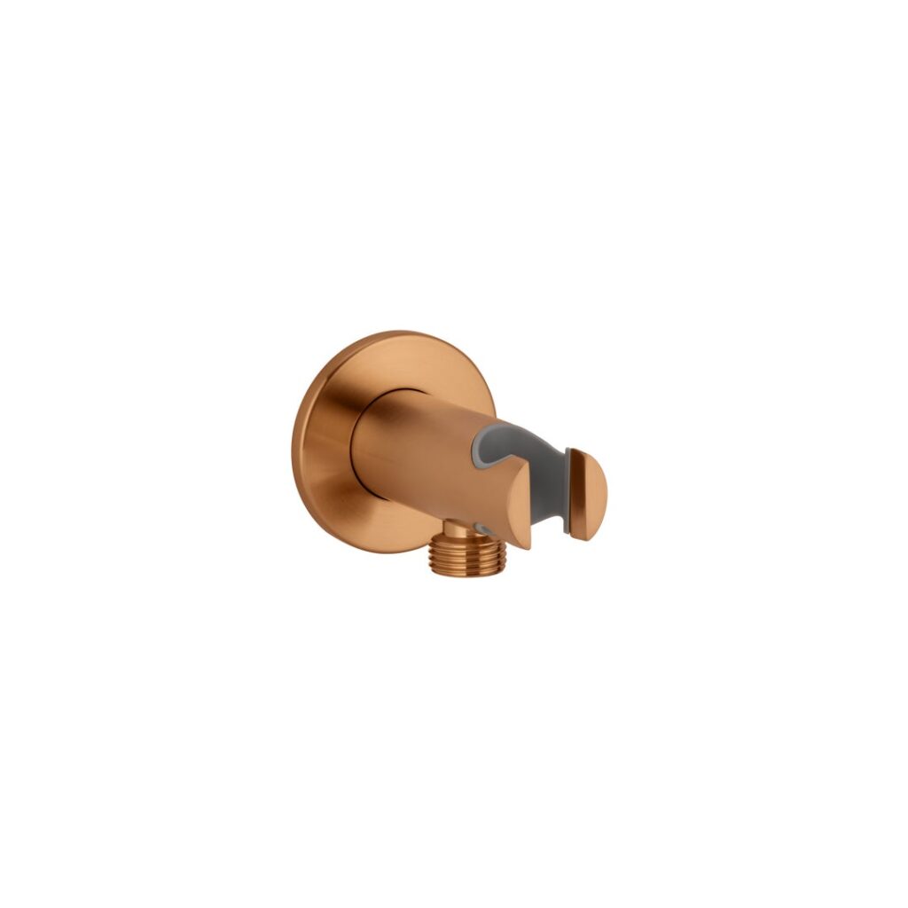 Sola Hand Shower Holder & BP - Brushed Copper